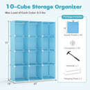 Modular Kids Wardrobe with 10 Cubes & Hanging Rod