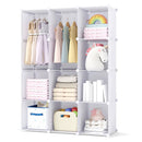 Modular Kids Wardrobe with 10 Cubes & Hanging Rod by DirectDeals