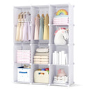 Modular Kids Wardrobe with 10 Cubes & Hanging Rod by LJGDeals