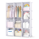 Modular Kids Wardrobe with 10 Cubes & Hanging Rod