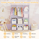 Modular Kids Wardrobe with 10 Cubes & Hanging Rod