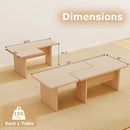 Modular Coffee Table Set of 2 L Shaped Center Tables for Small Space by LJGDeals