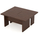 Modular Coffee Table Set of 2 L Shaped Center Tables for Small Space by LJGDeals