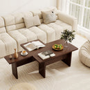 Modular Coffee Table Set of 2 L Shaped Center Tables for Small Space by LJGDeals