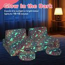 Modular Kids Play Couch Set Glow in the Dark with Portable Handles by LJGDeals