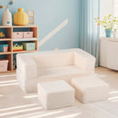 Modular Kids Sofa Couch Convertible Foam Armchair for Children-Beige by LJGDeals