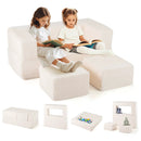 Modular Kids Sofa Couch Convertible Foam Armchair for Children-Beige by LJGDeals