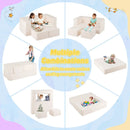 Modular Kids Sofa Couch Convertible Foam Armchair for Children-Beige by LJGDeals