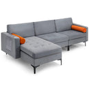3-Seat L-Shaped Sectional Sofa with USB Ports & Storage by LJGDeals