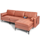 3-Seat L-Shaped Sectional Sofa with USB Ports & Storage by LJGDeals