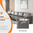 Modular L-shaped 4-Seat Sectional Sofa with Reversible Chaise and 2 USB Socket by LJGDeals