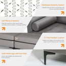 Modular L-shaped 4-Seat Sectional Sofa with Reversible Chaise and 2 USB Socket by DirectDeals