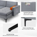 3-Seat L-Shaped Sectional Sofa with USB Ports & Storage by DirectDeals