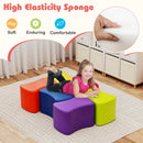 Modular Stool Set for Kids 6 PCS Butterfly Stools-Multicolor