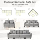 L-shaped Sectional Corner Sofa Set with Storage Ottoman by LJGDeals