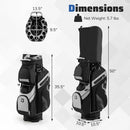 Molded Lock Top Golf Cart Bag with 14-Way Full Length Dividers and 11 Pockets by LJGDeals