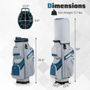 Molded Lock Top Golf Cart Bag with 14-Way Full Length Dividers and 11 Pockets by LJGDeals