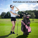 Molded Lock Top Golf Cart Bag with 14-Way Full Length Dividers and 11 Pockets