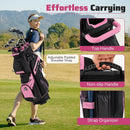 Molded Lock Top Golf Cart Bag with 14-Way Full Length Dividers and 11 Pockets by LJGDeals