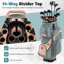 Molded Lock Top Golf Cart Bag with 14-Way Full Length Dividers and 11 Pockets by LJGDeals