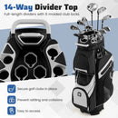 Molded Lock Top Golf Cart Bag with 14-Way Full Length Dividers and 11 Pockets by LJGDeals