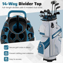 Molded Lock Top Golf Cart Bag with 14-Way Full Length Dividers and 11 Pockets by LJGDeals