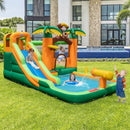 Monkey-Themed Inflatable Water Slide with Jumping Area and Pool with 680W Blower by LJGDeals
