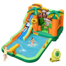 Monkey-Themed Inflatable Water Slide with Jumping Area and Pool with 680W Blower by LJGDeals
