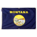 Montana Flag with Grommets Along the Edges for Wall Hanging by Flagman of America