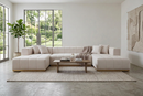 Montecito Ivory Velvet Double Chaise "U" Shape Sectional Sofa by Ornate Furniture