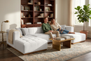 Montecito Ivory Velvet Double Chaise "U" Shape Sectional Sofa by Ornate Furniture