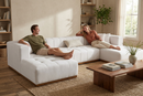 Montecito Ivory Velvet Double Chaise "U" Shape Sectional Sofa by Ornate Furniture