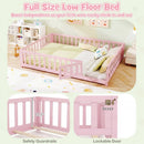 Montessori Toddler Bed Frame with Full-Length Guardrails by LJGDeals
