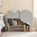Montessori Bookshelf with Elephant Shape 3-Tier Toddler Toy Storage Organizer-Grey by LJGDeals