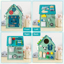 Montessori Play House with Sensory Games and Interior Storage Space-Blue by LJGDeals