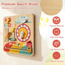 Montessori Wooden Toy for Toddlers Educational Learning Clock Toy About Season