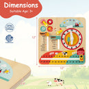 Montessori Wooden Toy for Toddlers Educational Learning Clock Toy About Season