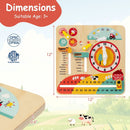 Montessori Wooden Toy for Toddlers Educational Learning Clock Toy About Season by LJGDeals