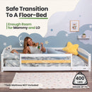 Twin Montessori Floor Bed with Safety Guardrails