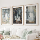Halloween Ghost Print Trendy Gothic Home Decor by Wall Art Set