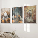 Ghosts Halloween Trendy Wall Art Poster Set Decor by Wall Art Set