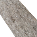 Moon Grey Ledger 3D Panel 6"x24" - Split-face Natural Marble Wall Tile