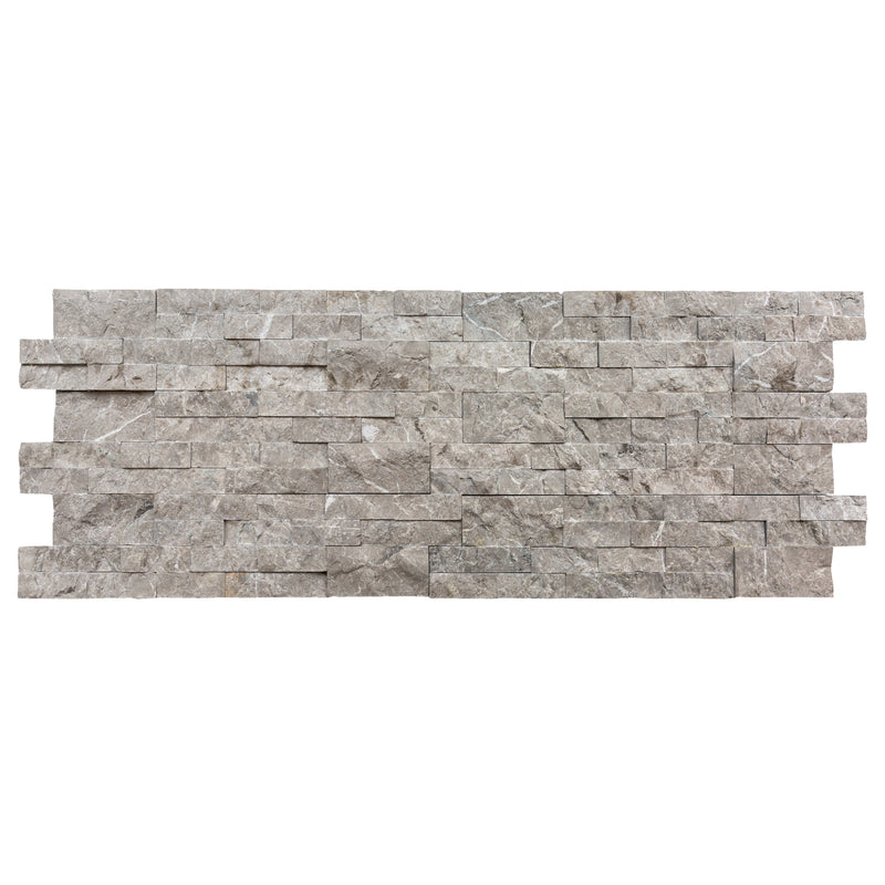 Moon Grey Ledger 3D Panel 6"x24" Natural Marble Wall Tile - Full Truckload