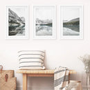 Moraine Lake Nature 3 Piece Wall Art. Nordic Mountain Prints by Wall Art Set