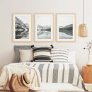 Moraine Lake Nature 3 Piece Wall Art. Nordic Mountain Prints by Wall Art Set