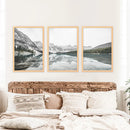 Moraine Lake Nature 3 Piece Wall Art. Nordic Mountain Prints by Wall Art Set