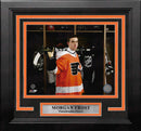 Morgan Frost Locker Room Philadelphia Flyers 8" x 10" Framed Hockey Photo by Dynasty Sports & Framing