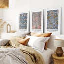 Modern Art Nouveau William Morris Set of 3 Prints by Wall Art Set