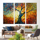 Mosaic Tree Canvas Wall Art – Vibrant Stained Glass-Inspired