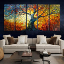 Mosaic Tree Canvas Wall Art – Vibrant Stained Glass-Inspired by MyGreatCanvas | Canvas Wall Art Prints | Photo Prints & Wall Decor